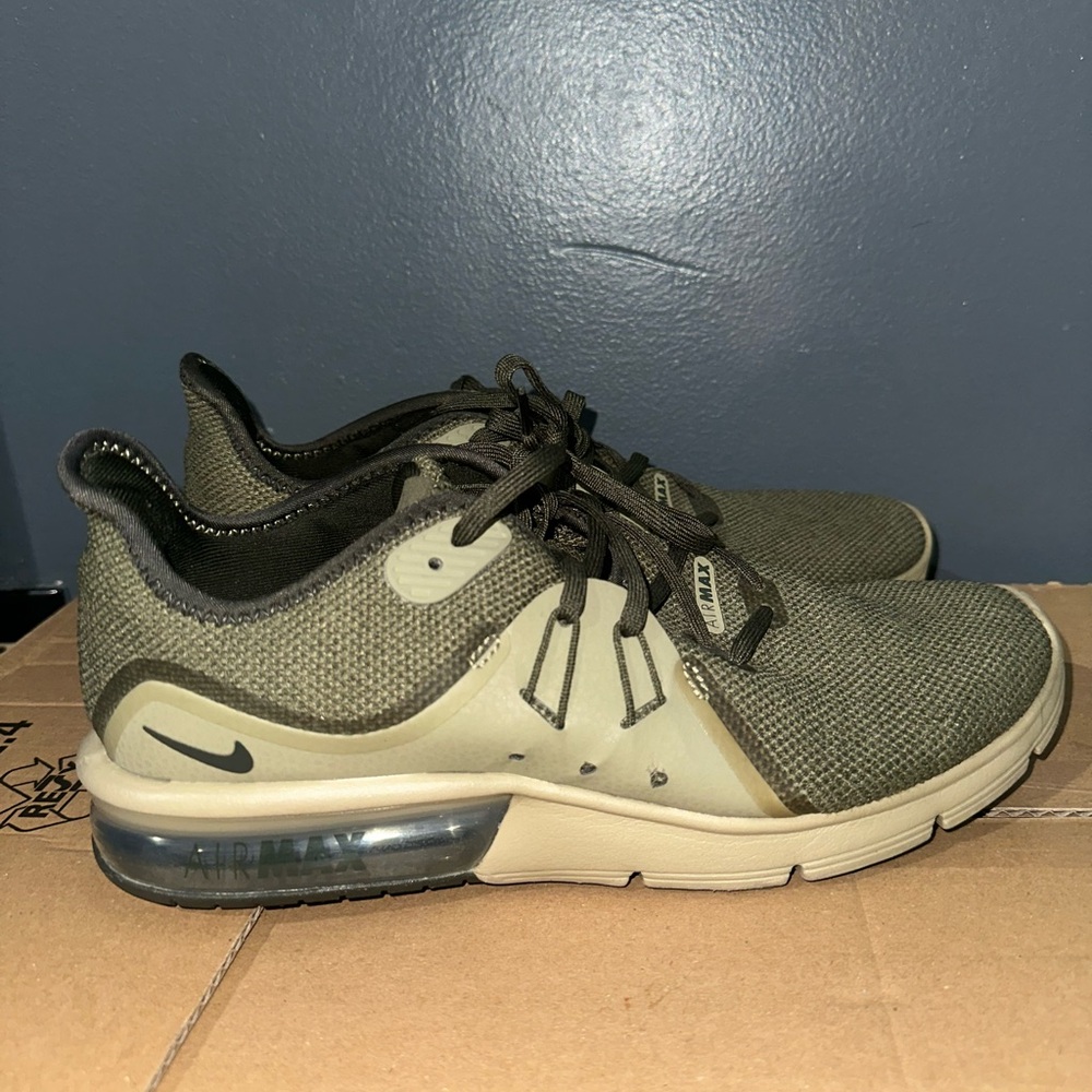 Nike Women’s Olive and Tan Air Max Athletic Shoes